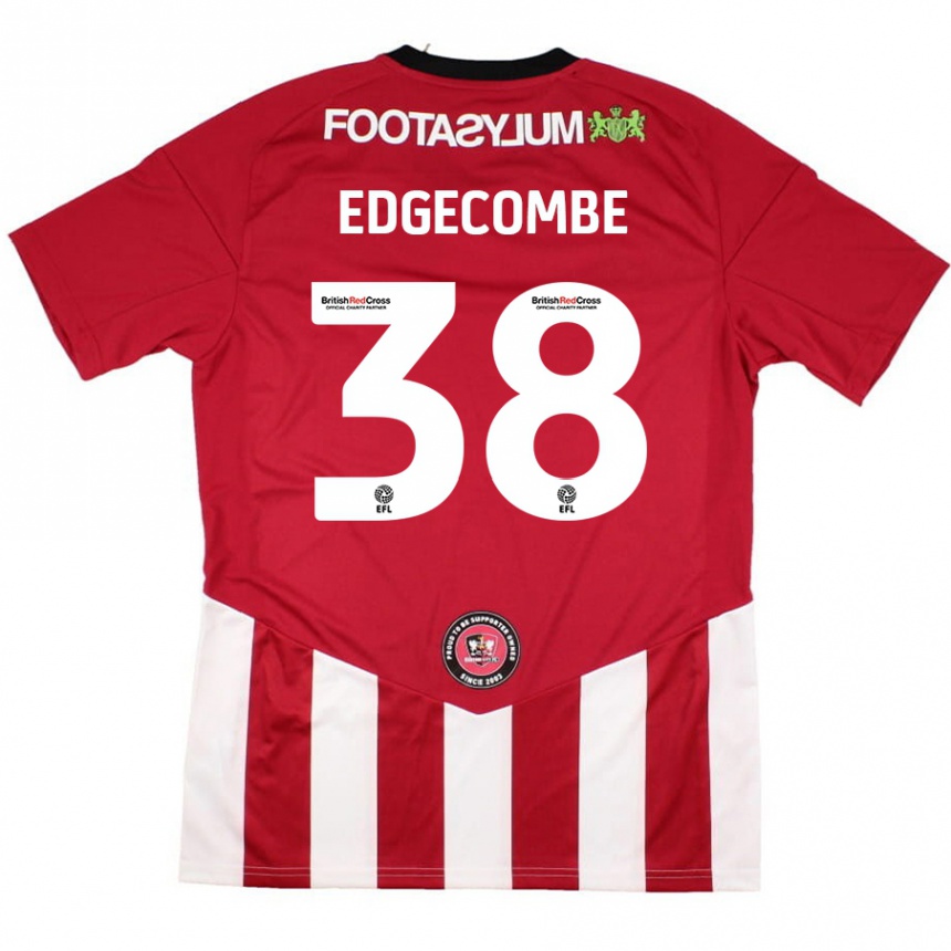 Homme Football Maillot Max Edgecombe #38 Rouge Blanc Tenues Domicile 2024/25