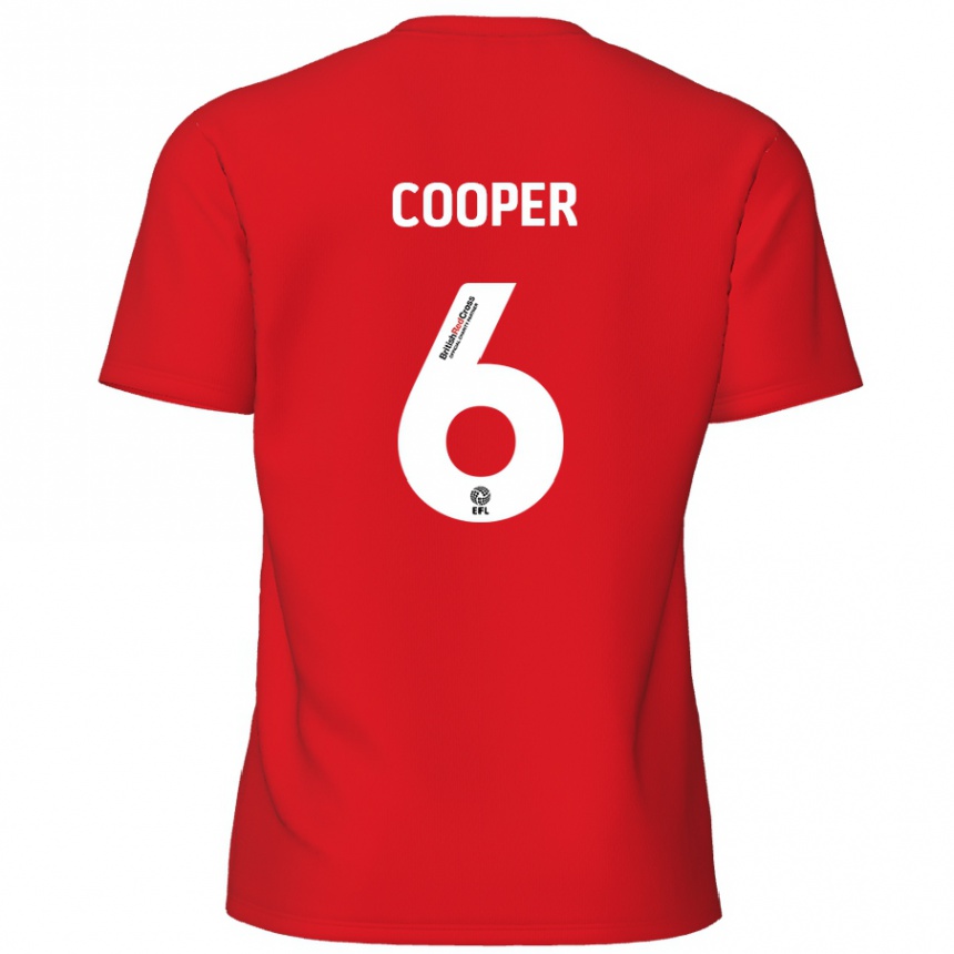 Homme Football Maillot Brandon Cooper #6 Rouge Tenues Domicile 2024/25