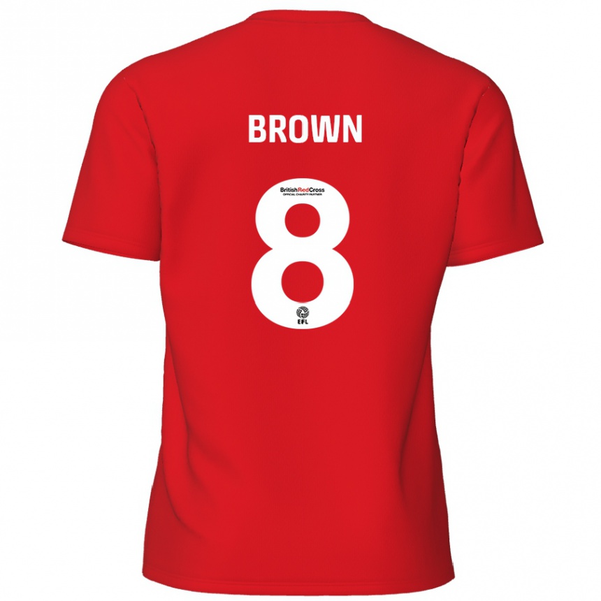 Homme Football Maillot Jordan Brown #8 Rouge Tenues Domicile 2024/25