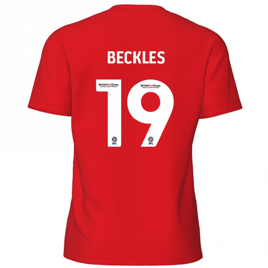 Homme Football Maillot Omar Beckles #19 Rouge Tenues Domicile 2024/25