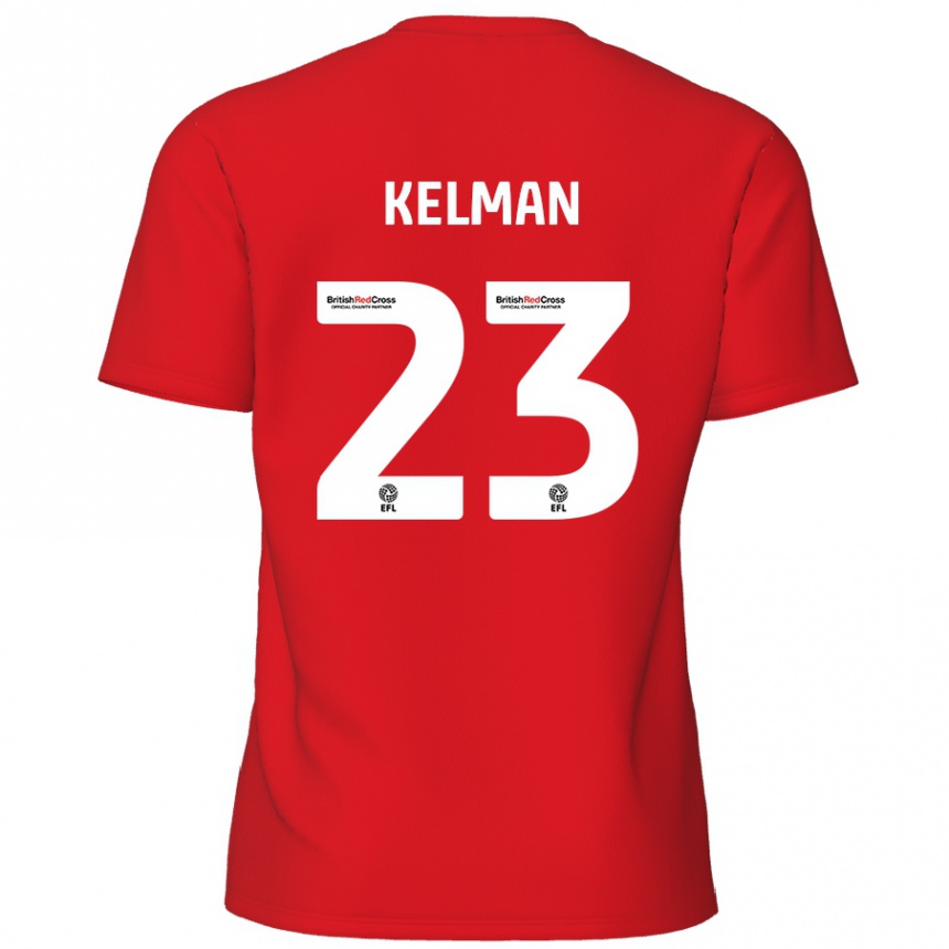 Homme Football Maillot Charlie Kelman #23 Rouge Tenues Domicile 2024/25