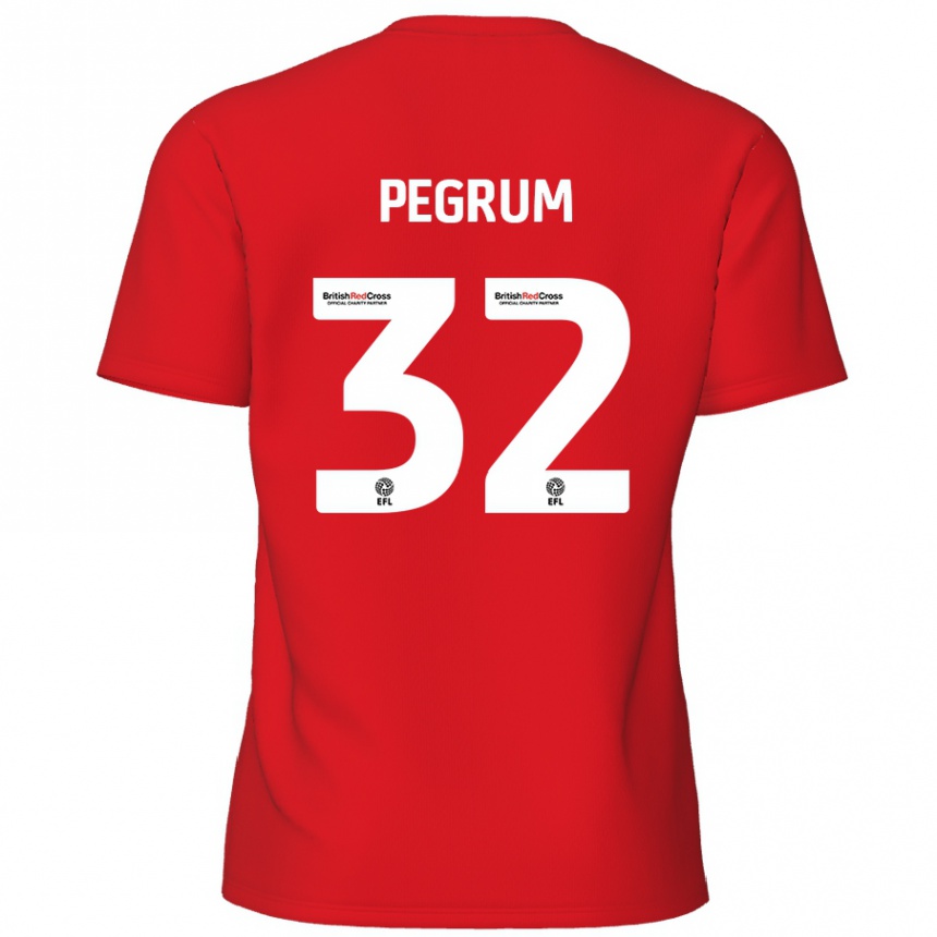 Homme Football Maillot Charlie Pegrum #32 Rouge Tenues Domicile 2024/25