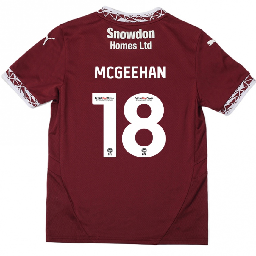 Homme Football Maillot Cameron Mcgeehan #18 Bordeaux Tenues Domicile 2024/25