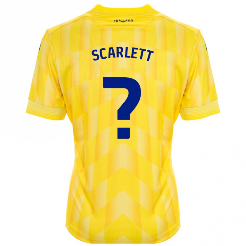 Homme Football Maillot Dane Scarlett #0 Jaune Tenues Domicile 2024/25