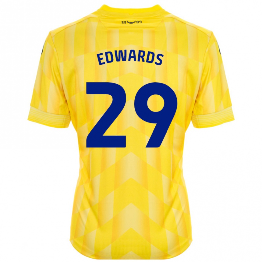 Homme Football Maillot Kyle Edwards #29 Jaune Tenues Domicile 2024/25