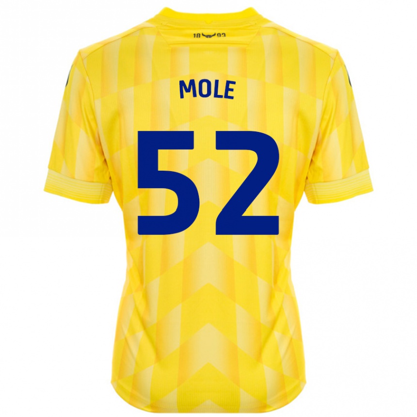 Homme Football Maillot Harrison Mole #52 Jaune Tenues Domicile 2024/25