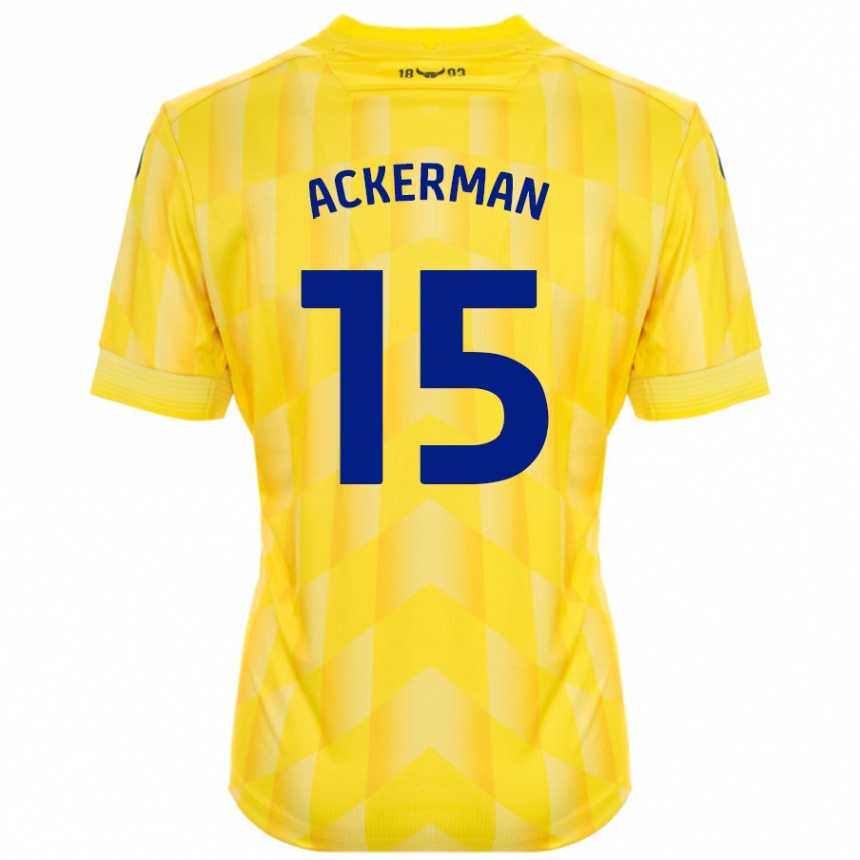 Homme Football Maillot Daisy Ackerman #15 Jaune Tenues Domicile 2024/25