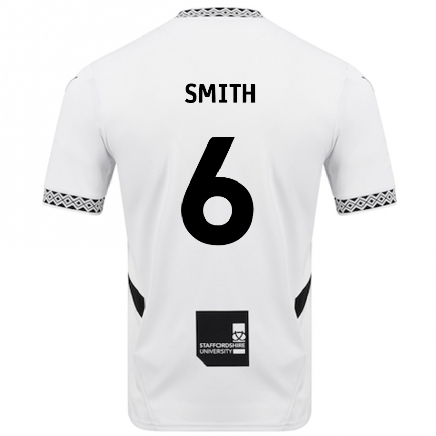 Homme Football Maillot Nathan Smith #6 Blanc Tenues Domicile 2024/25