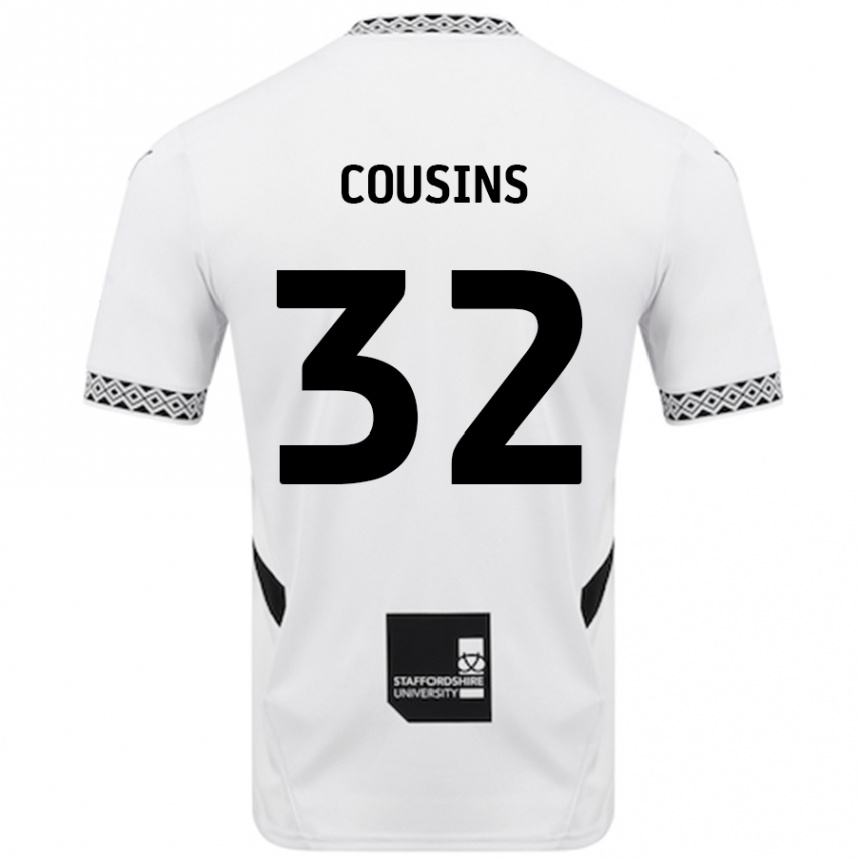 Homme Football Maillot Logan Cousins #32 Blanc Tenues Domicile 2024/25