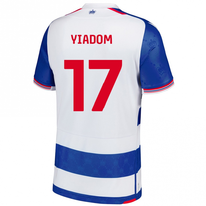 Homme Football Maillot Andy Yiadom #17 Bleu Blanc Tenues Domicile 2024/25