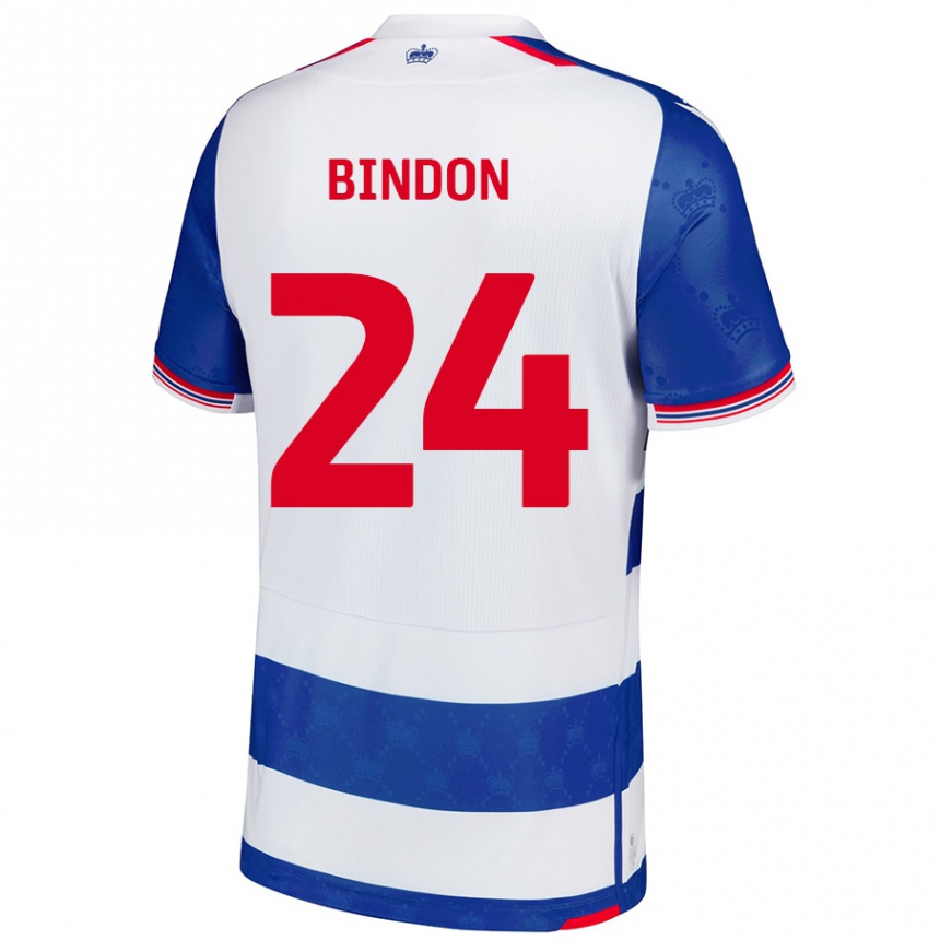 Homme Football Maillot Tyler Bindon #24 Bleu Blanc Tenues Domicile 2024/25