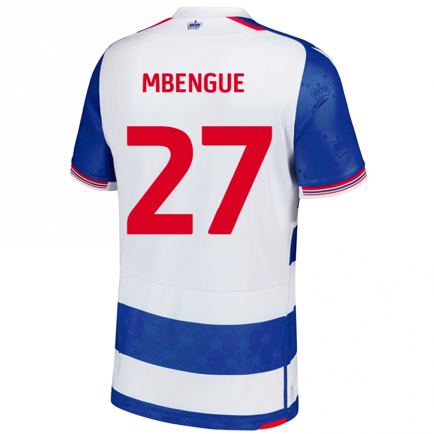 Homme Football Maillot Amadou Salif Mbengue #27 Bleu Blanc Tenues Domicile 2024/25