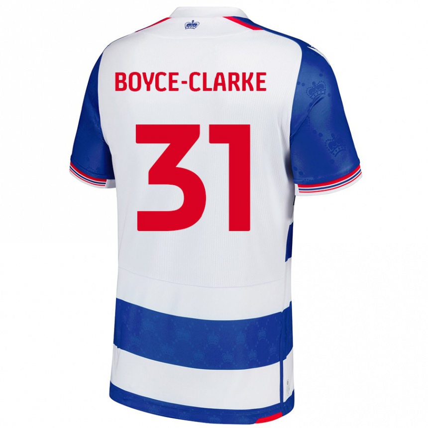 Homme Football Maillot Coniah Boyce-Clarke #31 Bleu Blanc Tenues Domicile 2024/25