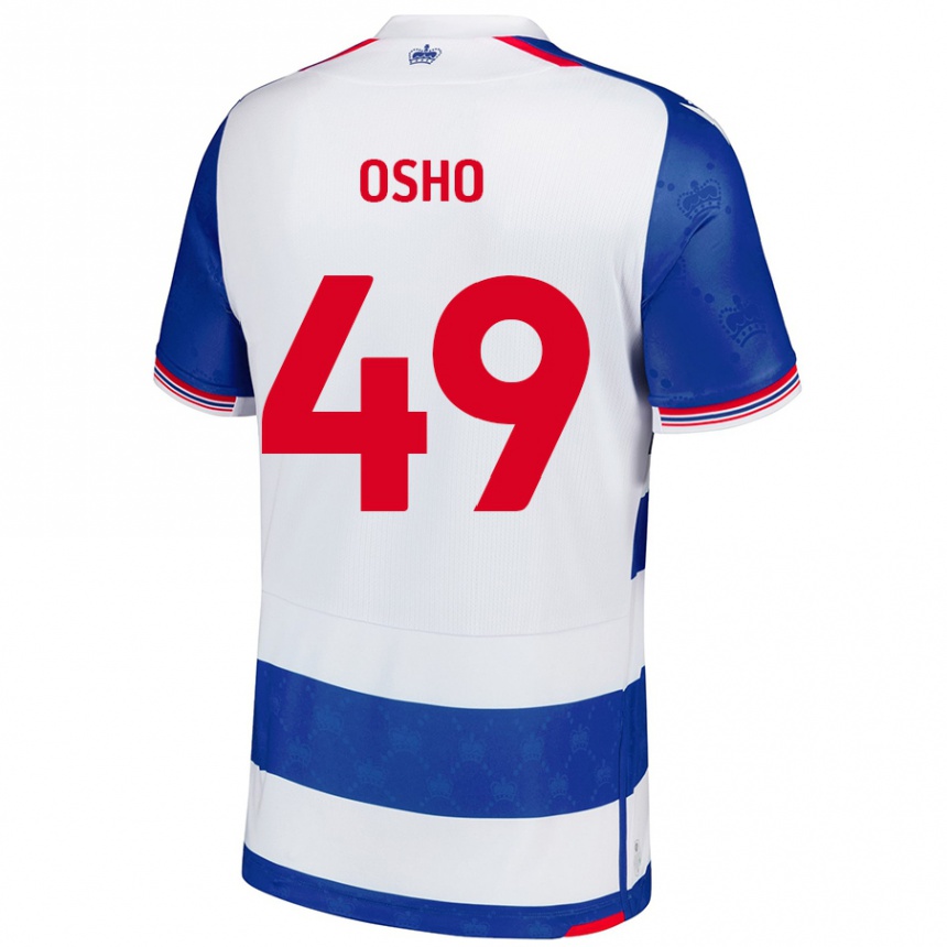 Homme Football Maillot Emmanuel Osho #49 Bleu Blanc Tenues Domicile 2024/25