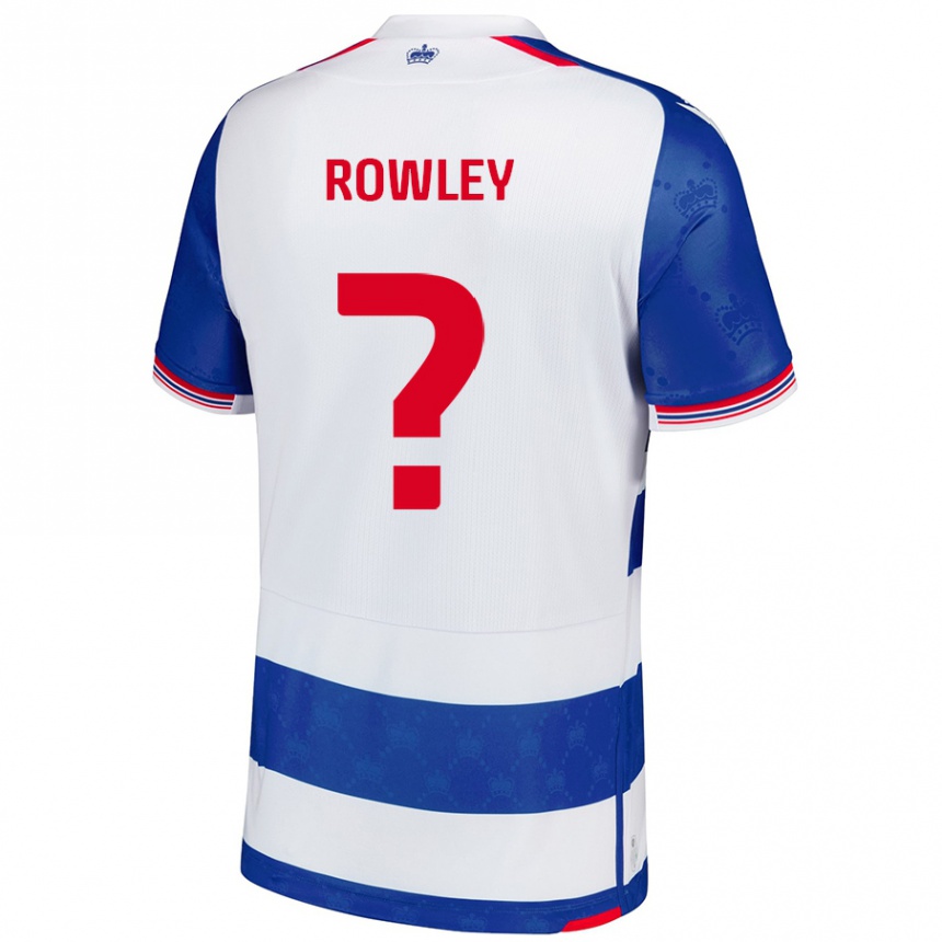 Homme Football Maillot Matt Rowley #0 Bleu Blanc Tenues Domicile 2024/25