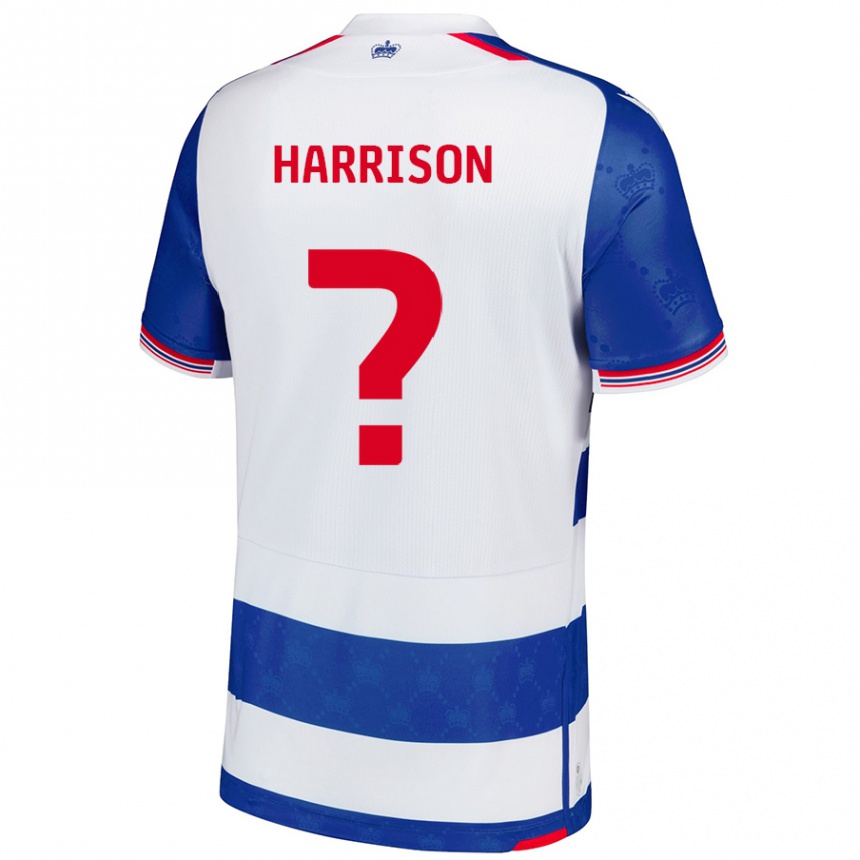 Homme Football Maillot Sam Harrison #0 Bleu Blanc Tenues Domicile 2024/25