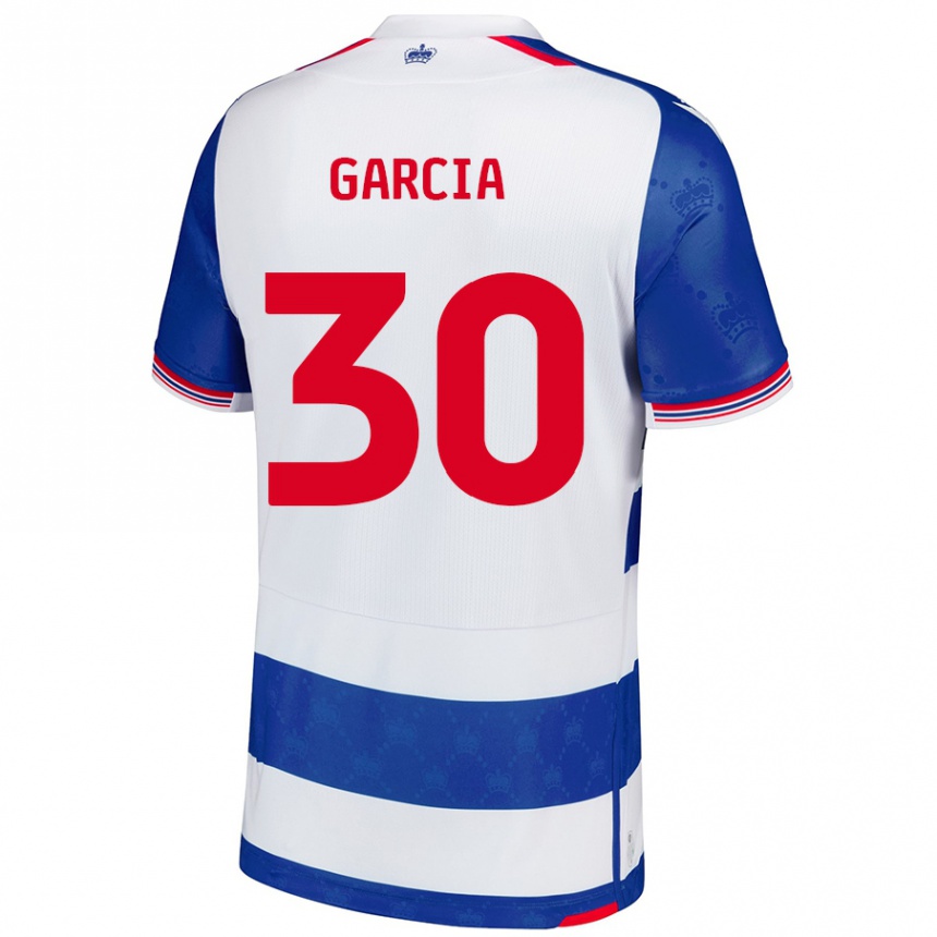 Homme Football Maillot Andre Garcia #30 Bleu Blanc Tenues Domicile 2024/25