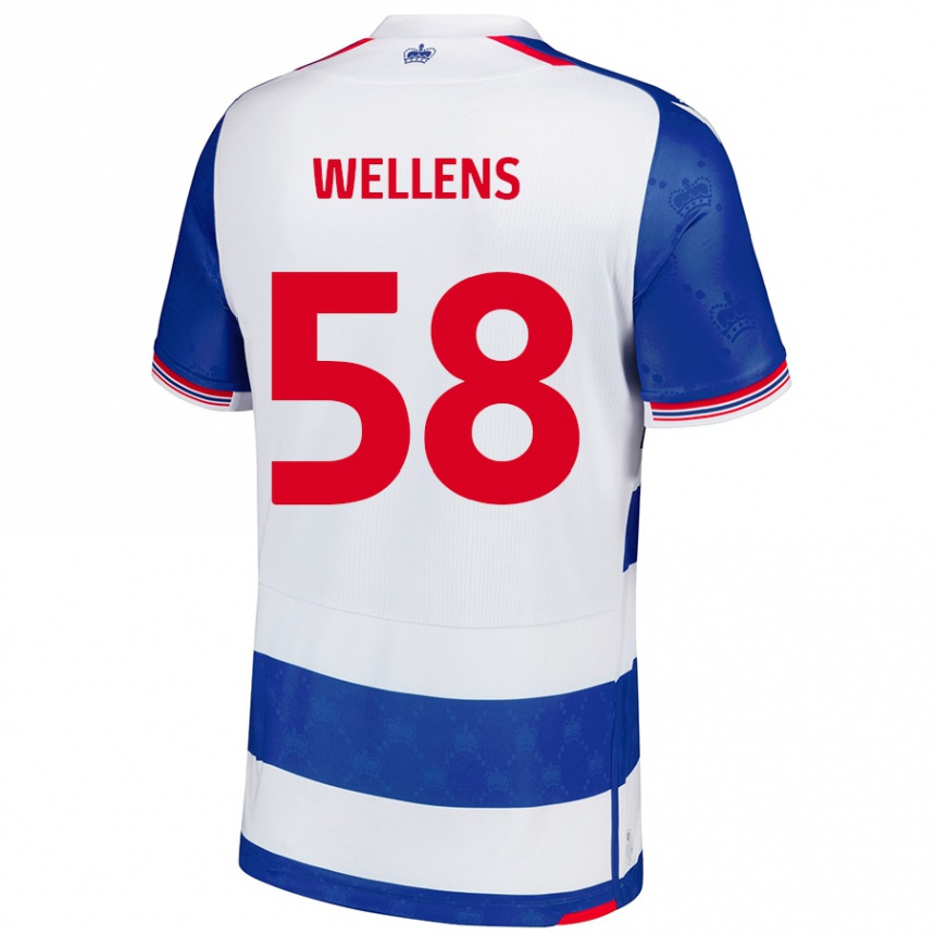 Homme Football Maillot Charlie Wellens #58 Bleu Blanc Tenues Domicile 2024/25