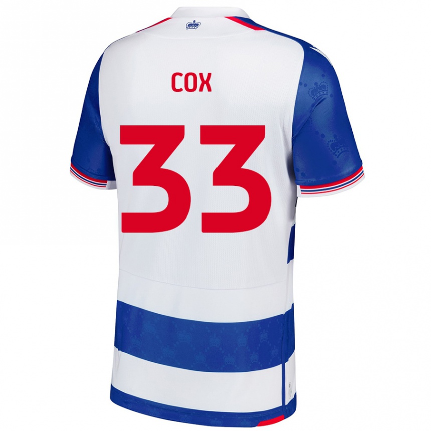 Homme Football Maillot Bella Cox #33 Bleu Blanc Tenues Domicile 2024/25