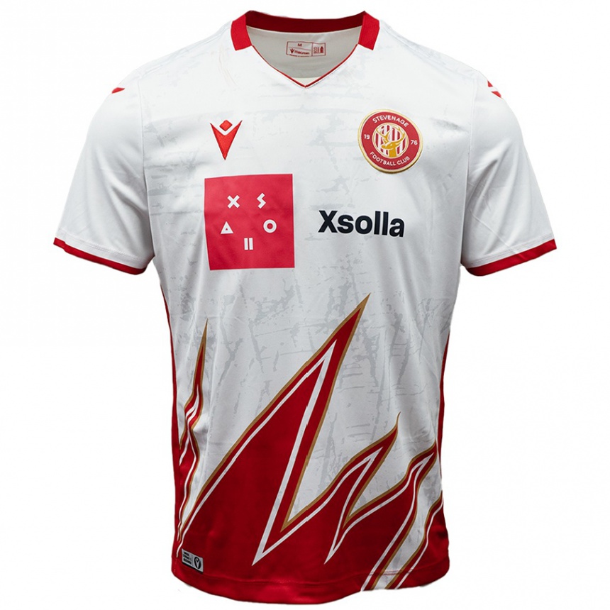 Homme Football Maillot Votre Nom #0 Blanc Rouge Tenues Domicile 2024/25