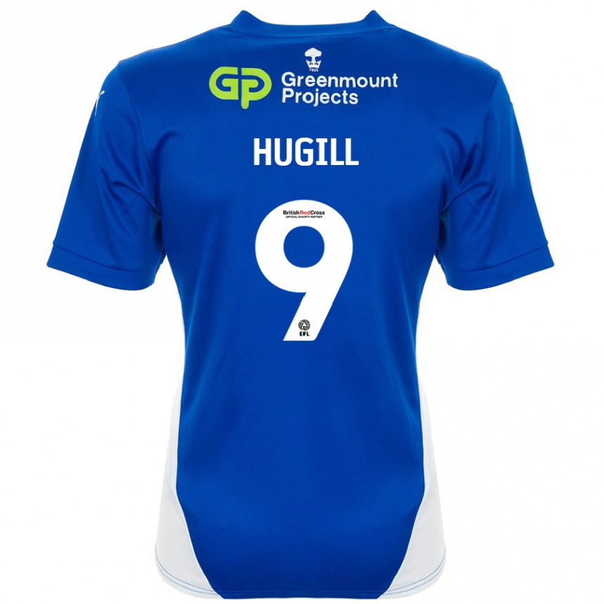 Homme Football Maillot Joe Hugill #9 Bleu Blanc Tenues Domicile 2024/25