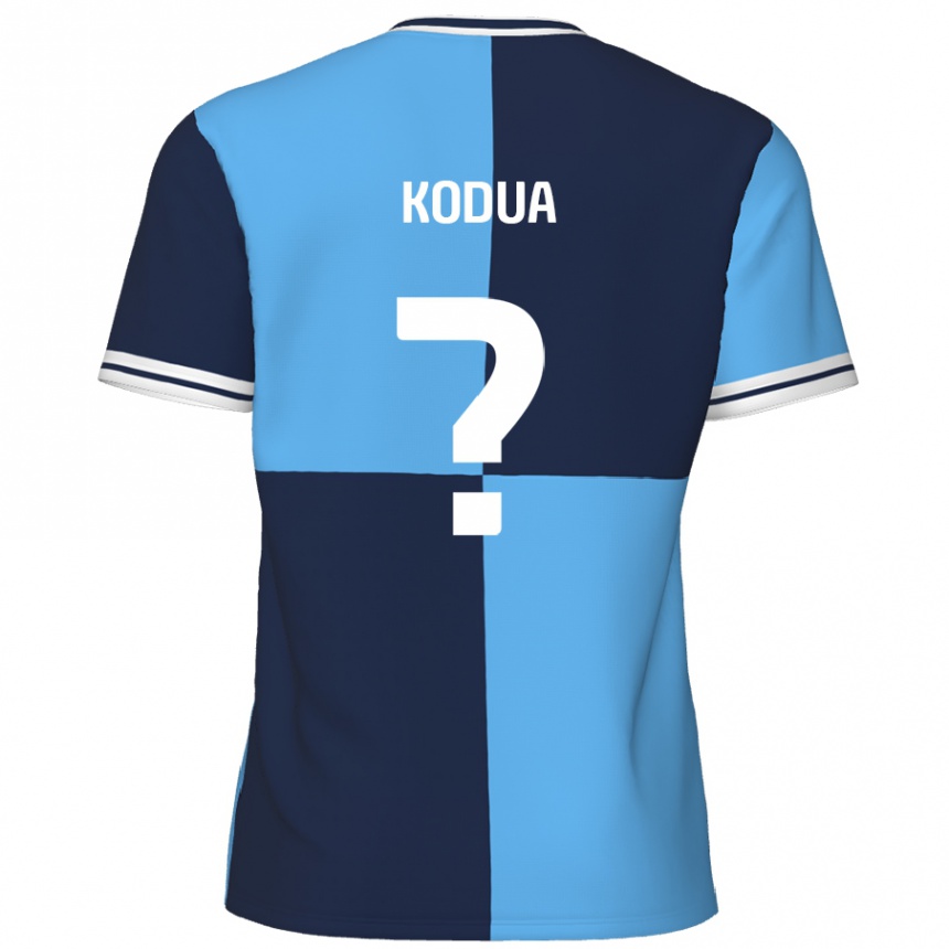 Homme Football Maillot Gideon Kodua #0 Bleu Ciel Bleu Foncé Tenues Domicile 2024/25