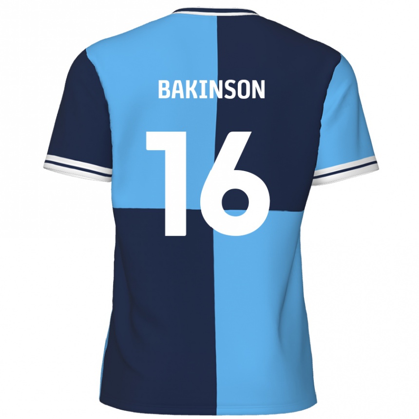 Homme Football Maillot Tyreeq Bakinson #16 Bleu Ciel Bleu Foncé Tenues Domicile 2024/25