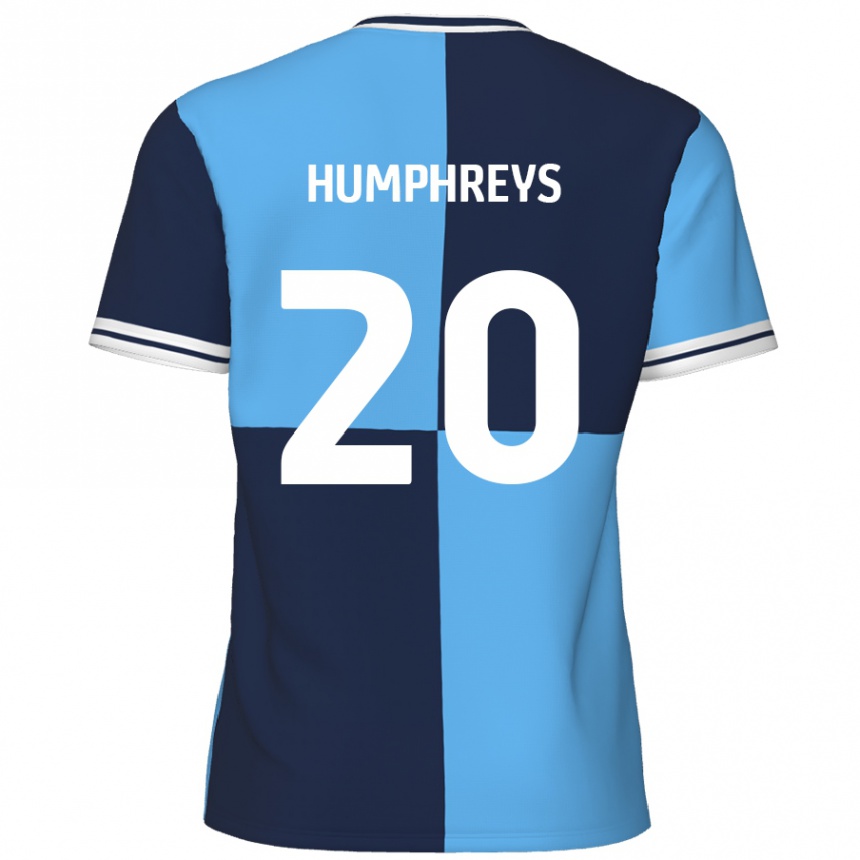 Homme Football Maillot Cameron Humphreys #20 Bleu Ciel Bleu Foncé Tenues Domicile 2024/25