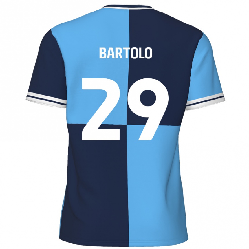 Homme Football Maillot Jaiden Bartolo #29 Bleu Ciel Bleu Foncé Tenues Domicile 2024/25