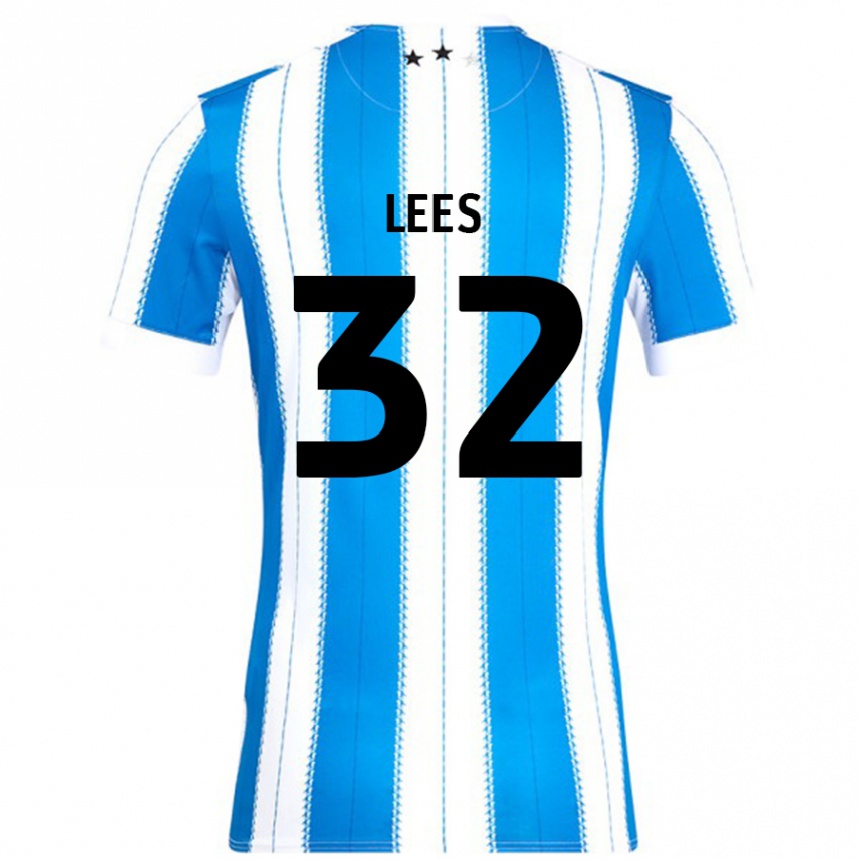 Homme Football Maillot Tom Lees #32 Bleu Blanc Tenues Domicile 2024/25