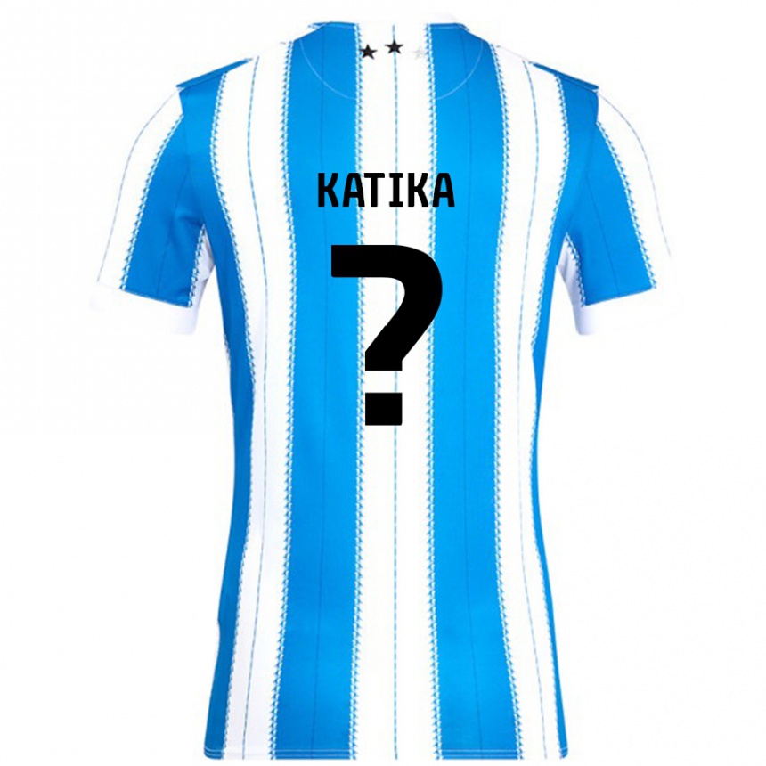 Homme Football Maillot Emick Katika #0 Bleu Blanc Tenues Domicile 2024/25