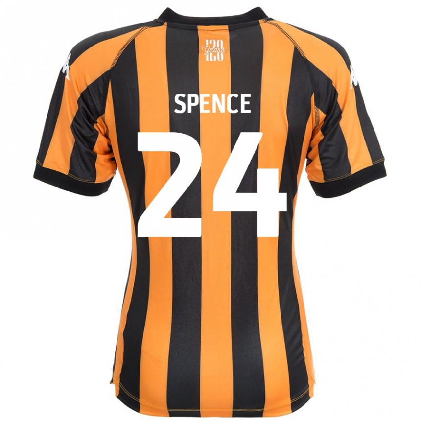 Homme Football Maillot Emily Spence #24 Noir Ambre Tenues Domicile 2024/25