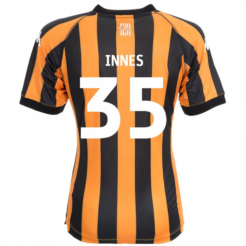 Homme Football Maillot Emma Innes #35 Noir Ambre Tenues Domicile 2024/25