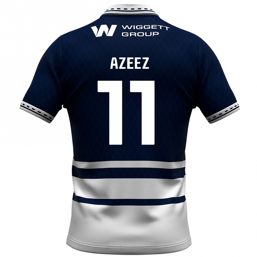 Homme Football Maillot Femi Azeez #11 Bleu Marine Blanc Tenues Domicile 2024/25