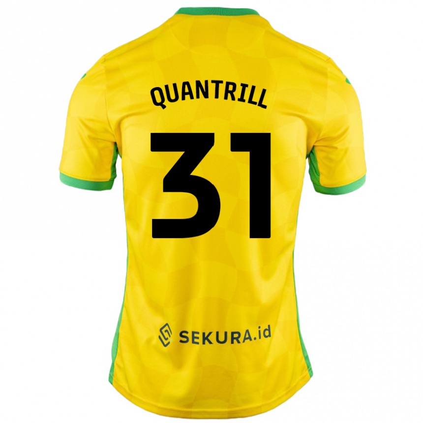 Homme Football Maillot Sarah Quantrill #31 Jaune Vert Tenues Domicile 2024/25