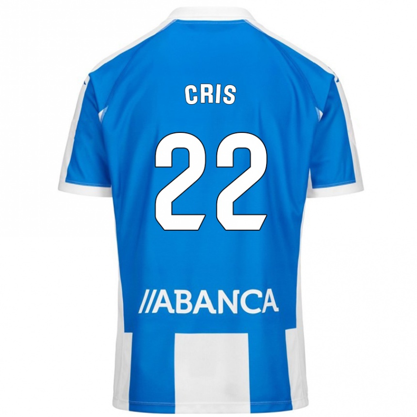 Homme Football Maillot Cris #22 Bleu Blanc Tenues Domicile 2024/25