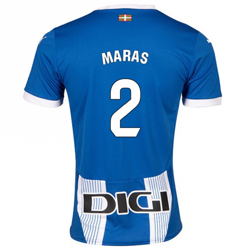 Homme Football Maillot Nikola Maras #2 Bleu Tenues Domicile 2024/25