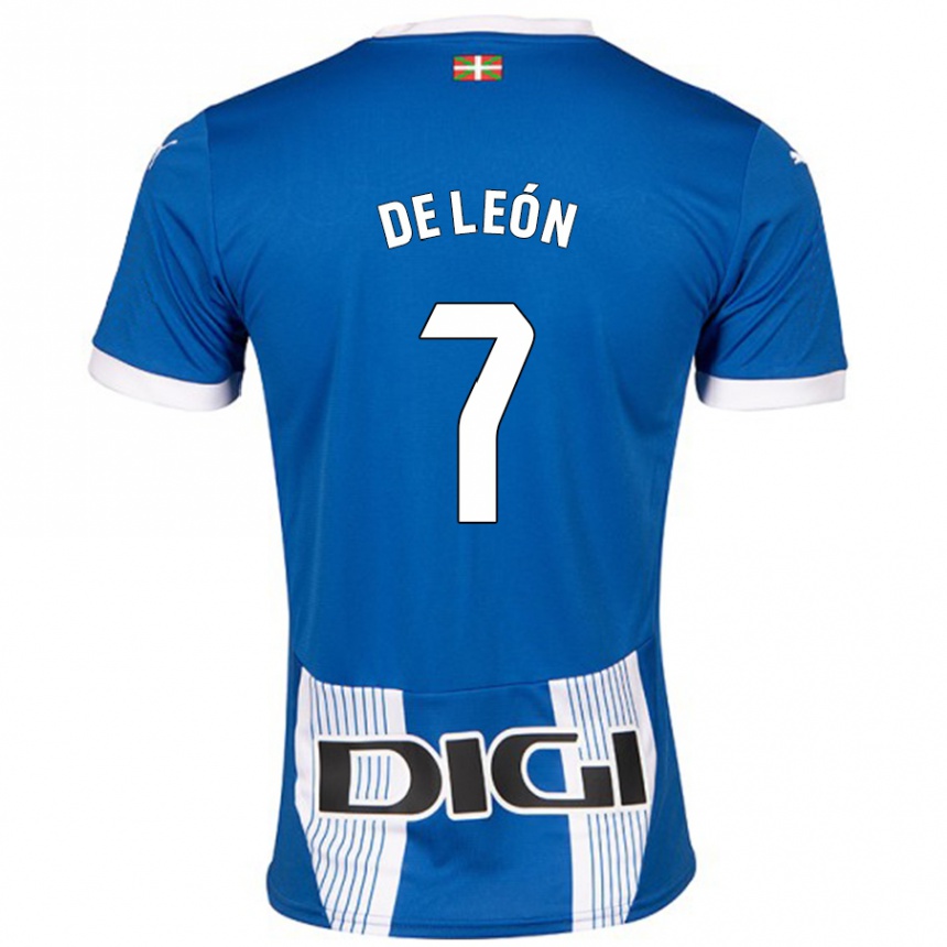 Homme Football Maillot José De León #7 Bleu Tenues Domicile 2024/25