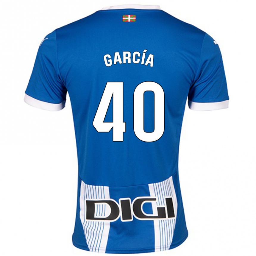 Homme Football Maillot Álvaro García #40 Bleu Tenues Domicile 2024/25