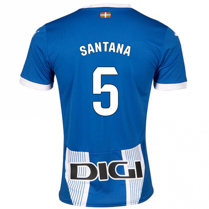 Homme Football Maillot Vanesa Santana #5 Bleu Tenues Domicile 2024/25