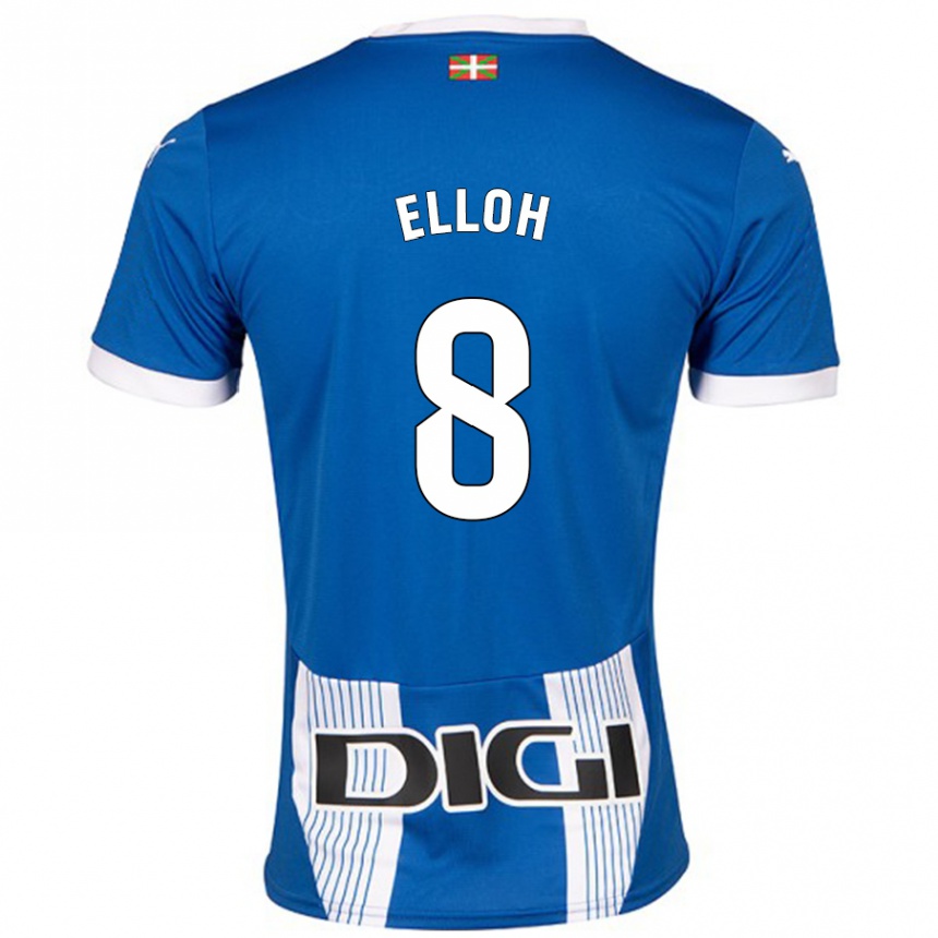 Homme Football Maillot Rebecca Elloh #8 Bleu Tenues Domicile 2024/25