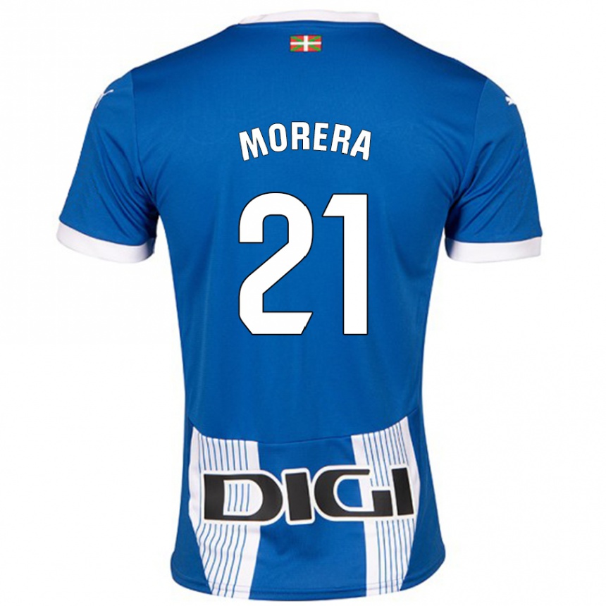 Homme Football Maillot Carla Morera #21 Bleu Tenues Domicile 2024/25