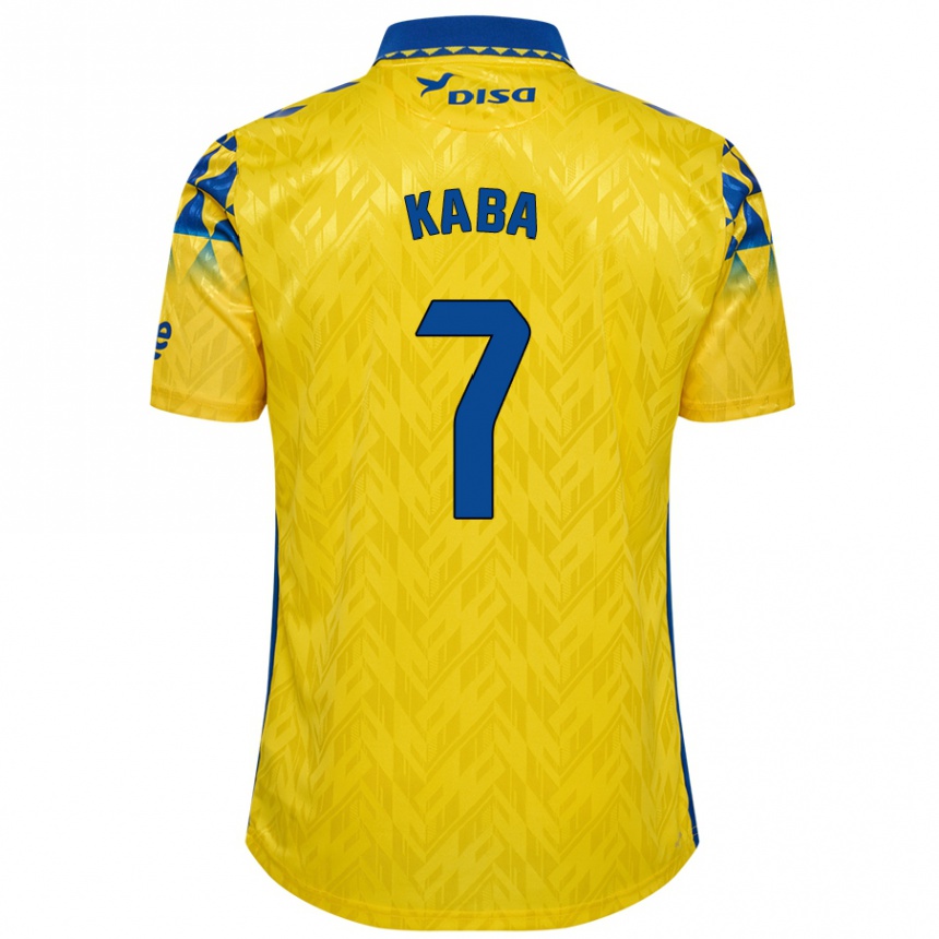 Homme Football Maillot Sory Kaba #7 Jaune Bleu Tenues Domicile 2024/25