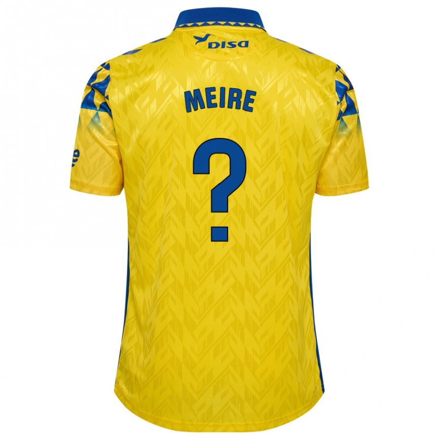 Homme Football Maillot Kylian Meire #0 Jaune Bleu Tenues Domicile 2024/25