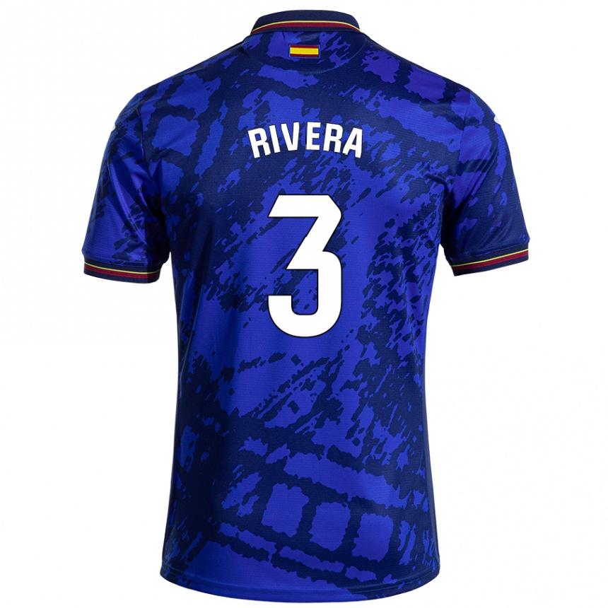 Homme Football Maillot Gorka Rivera #3 Bleu Foncé Tenues Domicile 2024/25