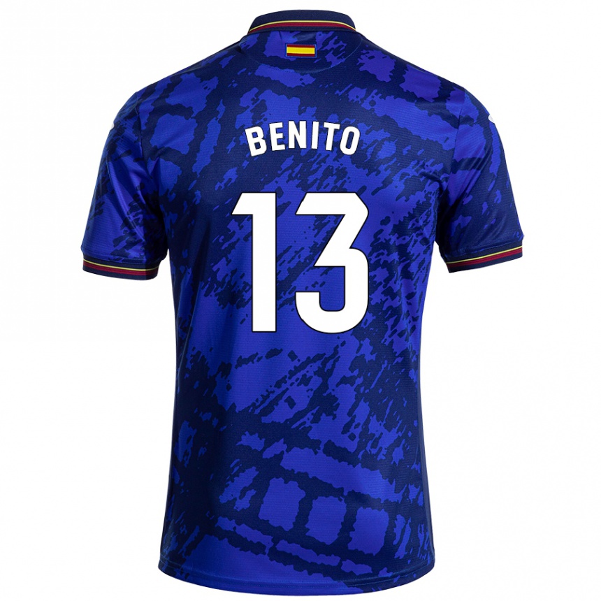 Homme Football Maillot Jorge Benito #13 Bleu Foncé Tenues Domicile 2024/25