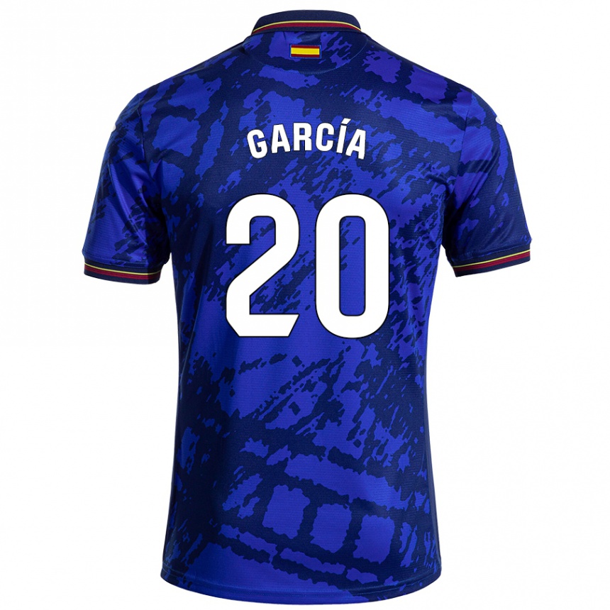 Homme Football Maillot Álex García #20 Bleu Foncé Tenues Domicile 2024/25