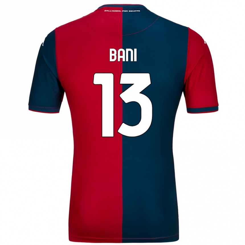 Homme Football Maillot Mattia Bani #13 Rouge Bleu Foncé Tenues Domicile 2024/25