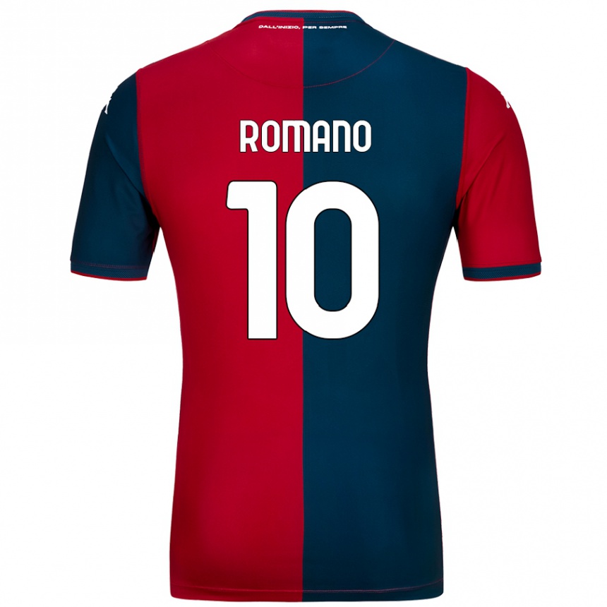 Homme Football Maillot Marco Romano #10 Rouge Bleu Foncé Tenues Domicile 2024/25