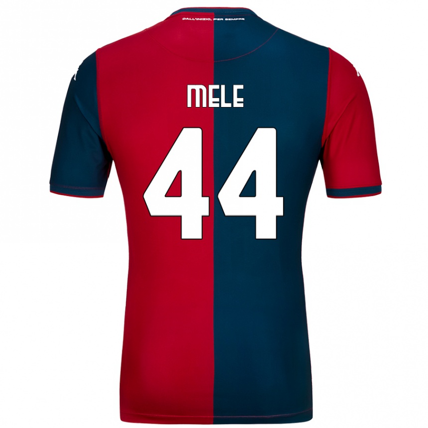 Homme Football Maillot Chiara Mele #44 Rouge Bleu Foncé Tenues Domicile 2024/25